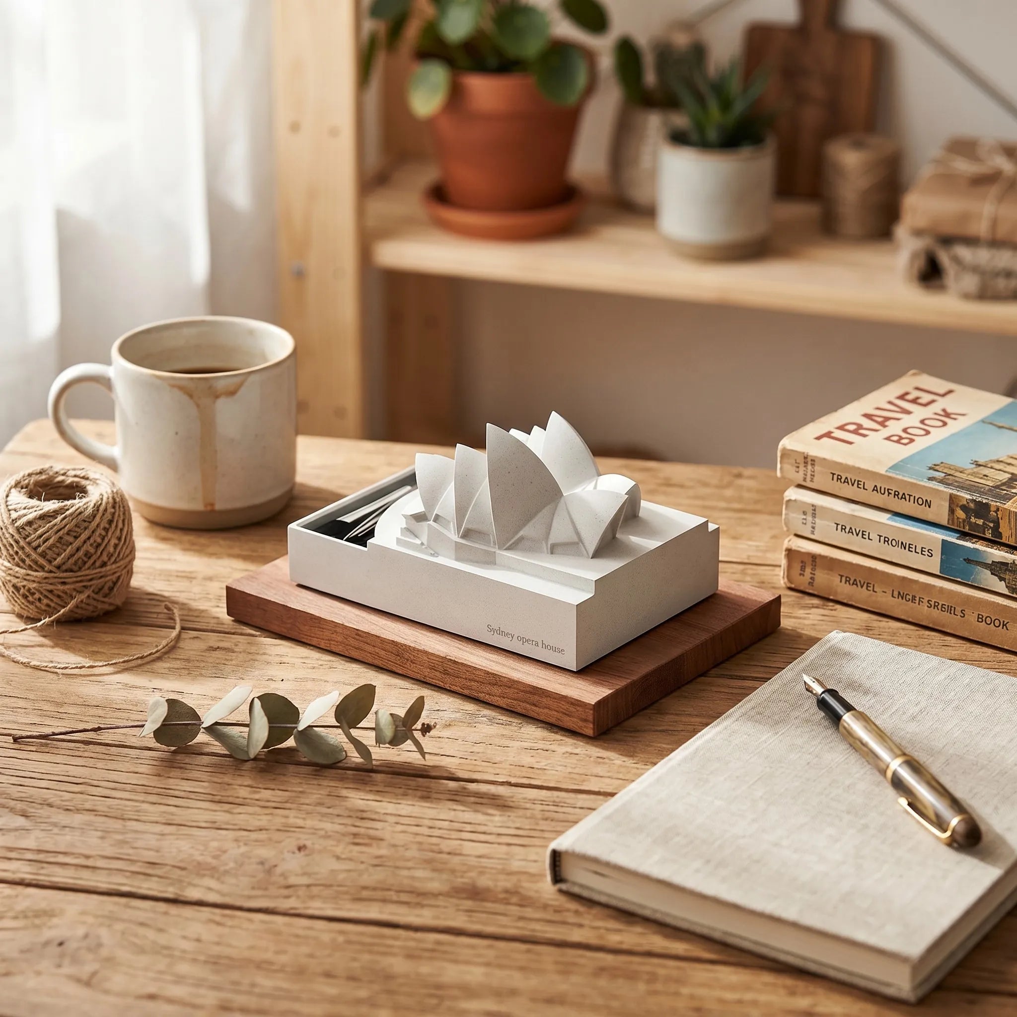 Sydney Opera House – handcrafted concrete miniature, front view