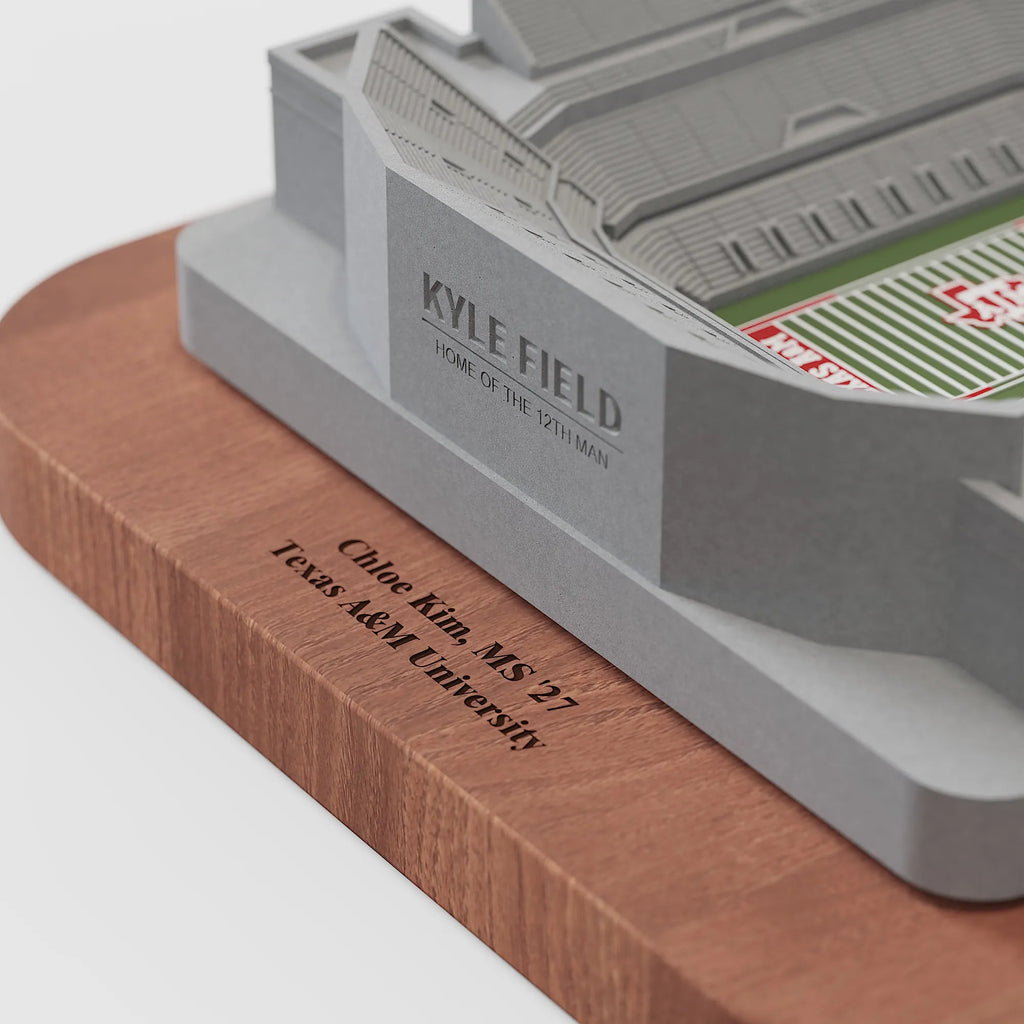 Texas A&M Kyle Field – architectural concrete sculpture, 45° view