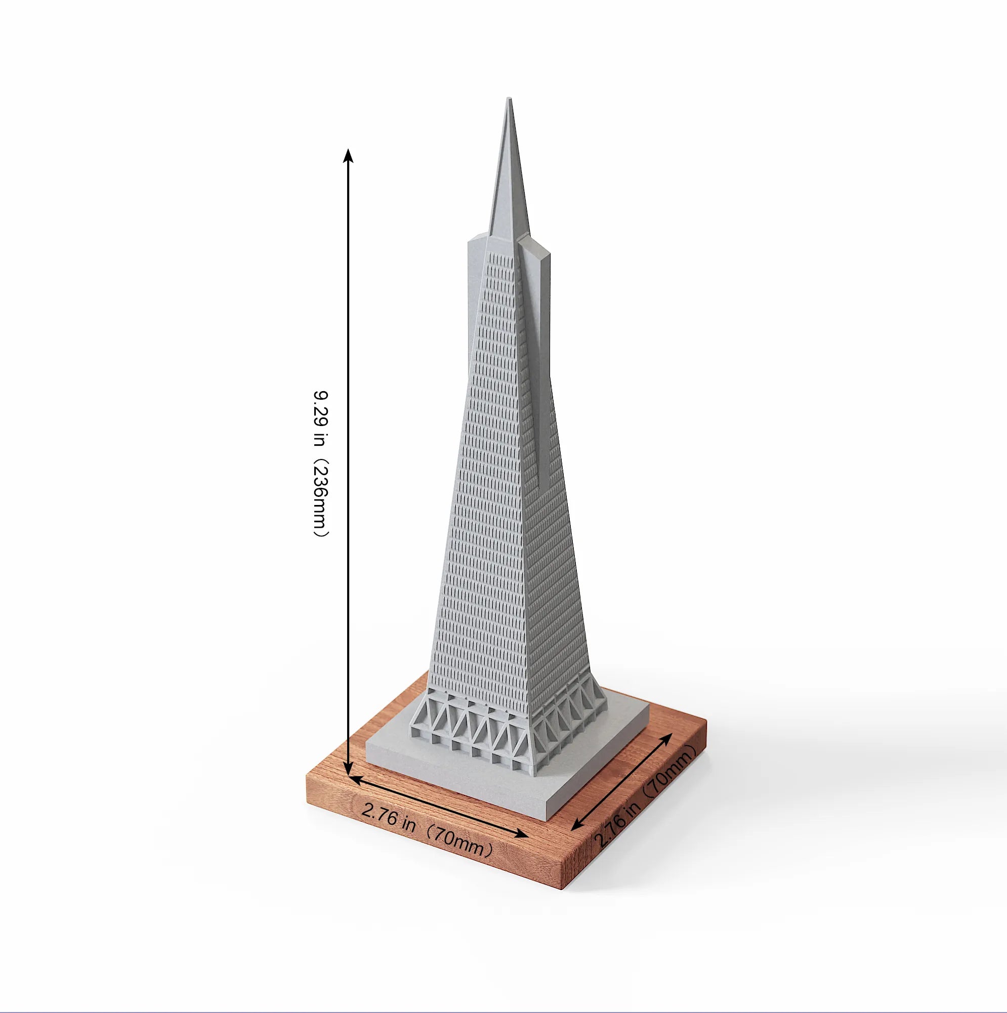 Transamerica Pyramid Concrete Model – San Francisco Landmark Miniature Architecture Sculpture