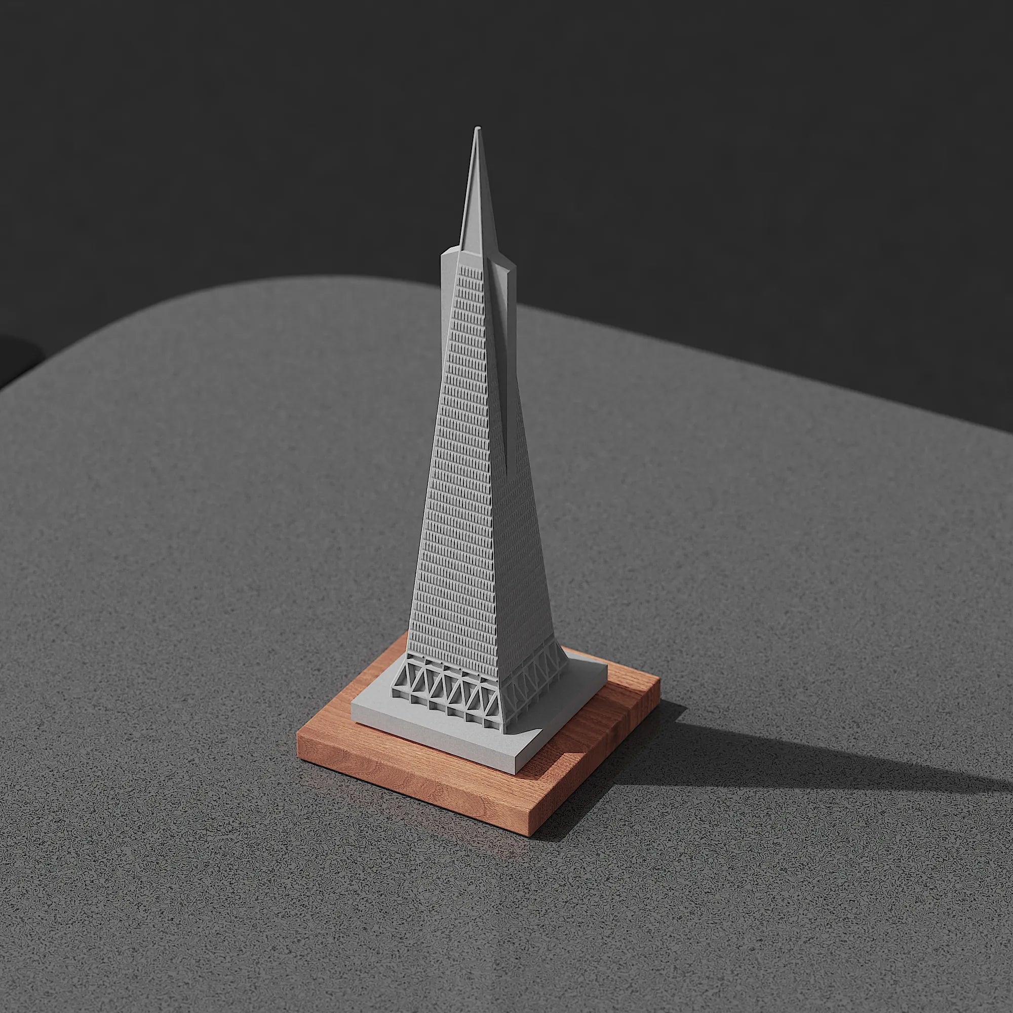 Transamerica Pyramid Concrete Model – San Francisco Landmark Miniature Architecture Sculpture