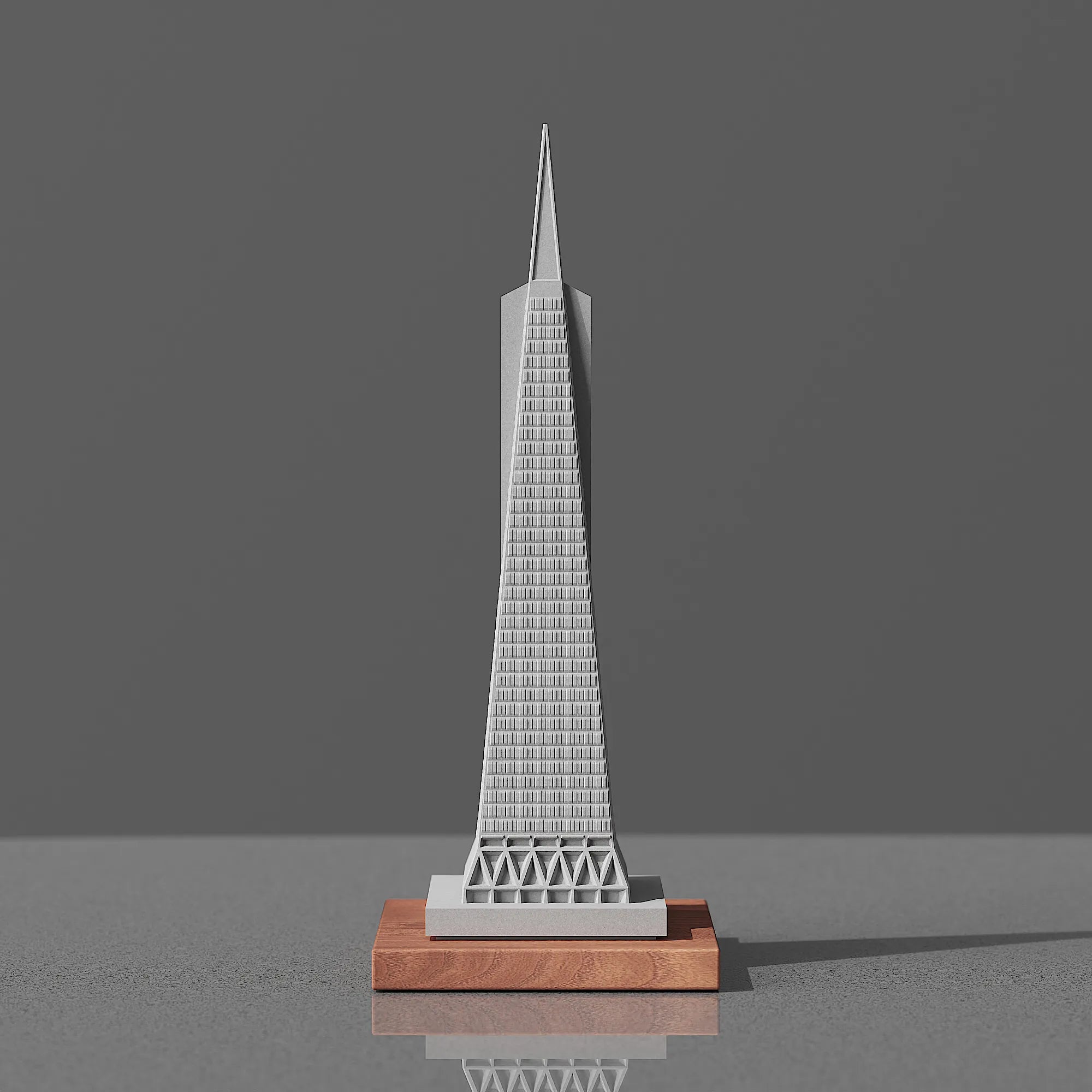 Transamerica Pyramid Concrete Model – San Francisco Landmark Miniature Architecture Sculpture