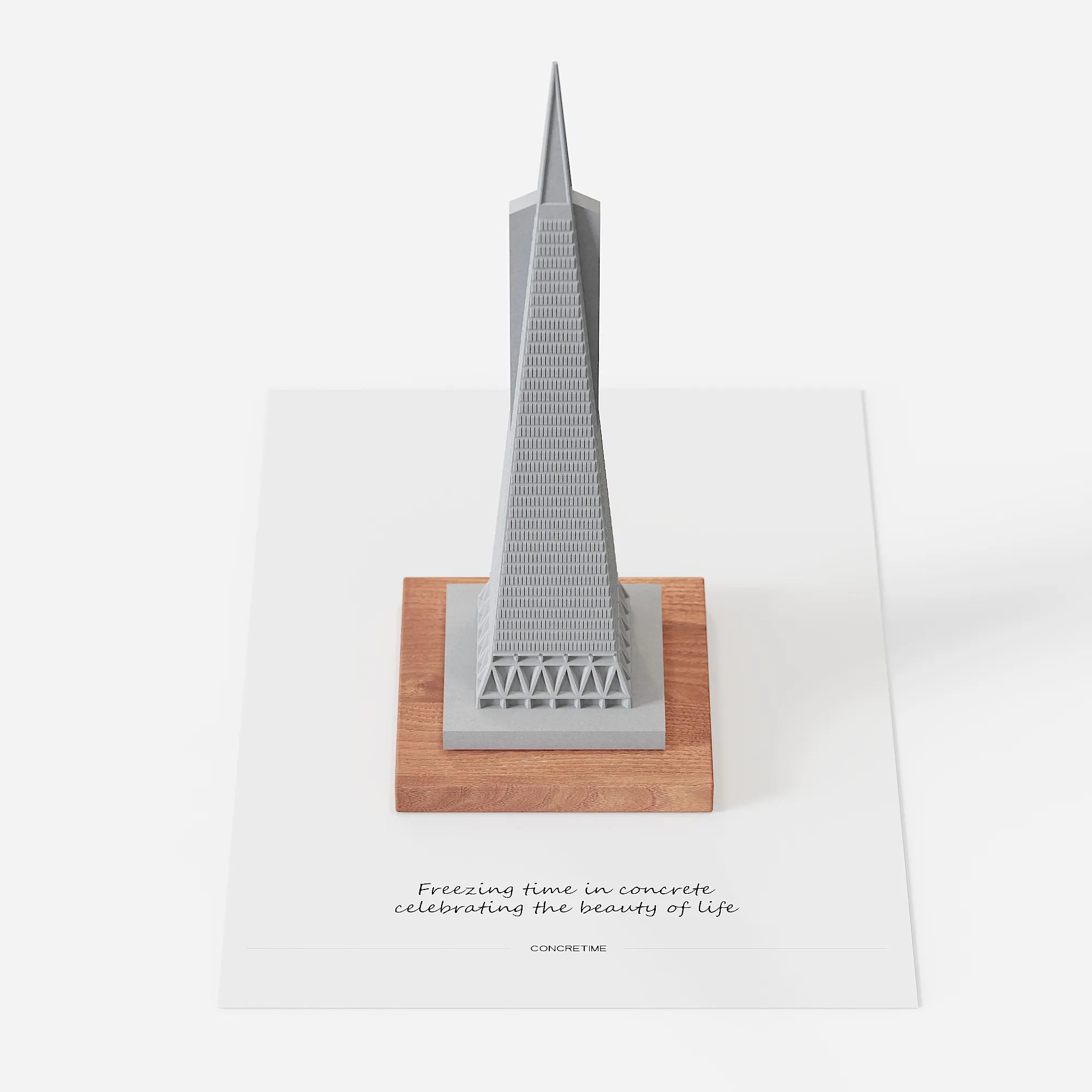 Transamerica Pyramid Concrete Model – San Francisco Landmark Miniature Architecture Sculpture