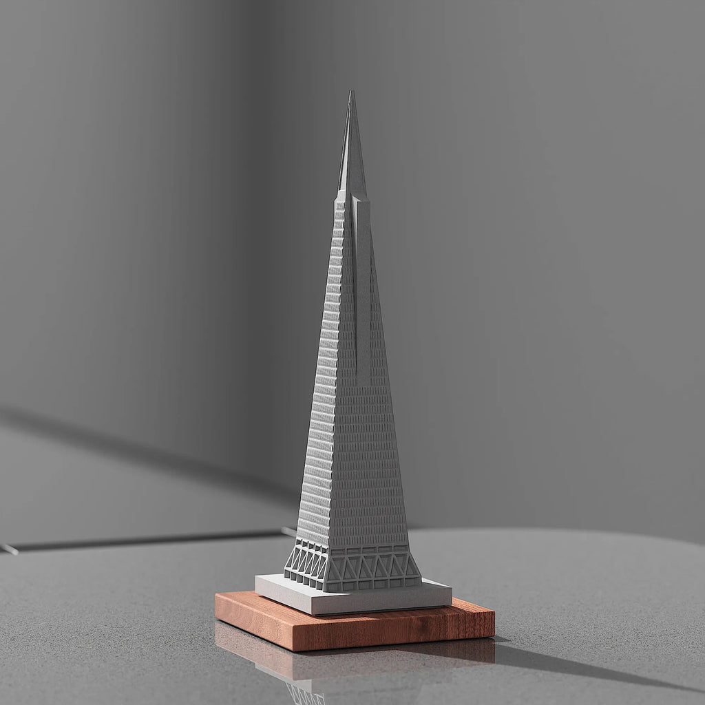 Transamerica Pyramid – concrete landmark model, lifestyle shot