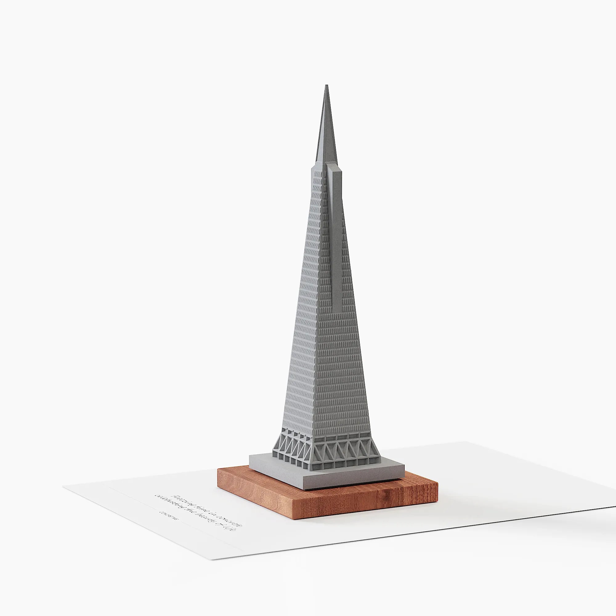 Transamerica Pyramid – custom engraved concrete miniature gift