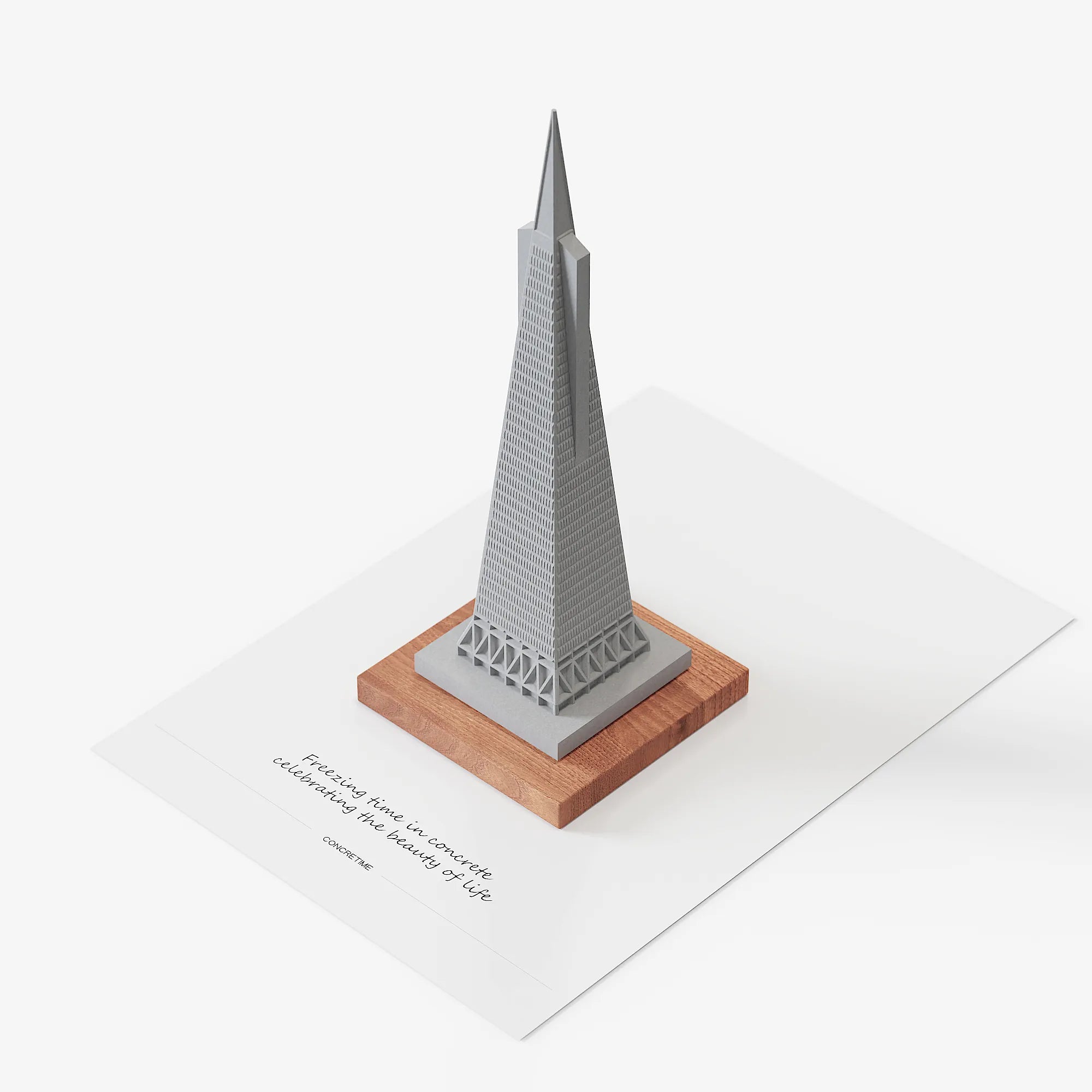 Transamerica Pyramid – architectural model concrete, shadow detail