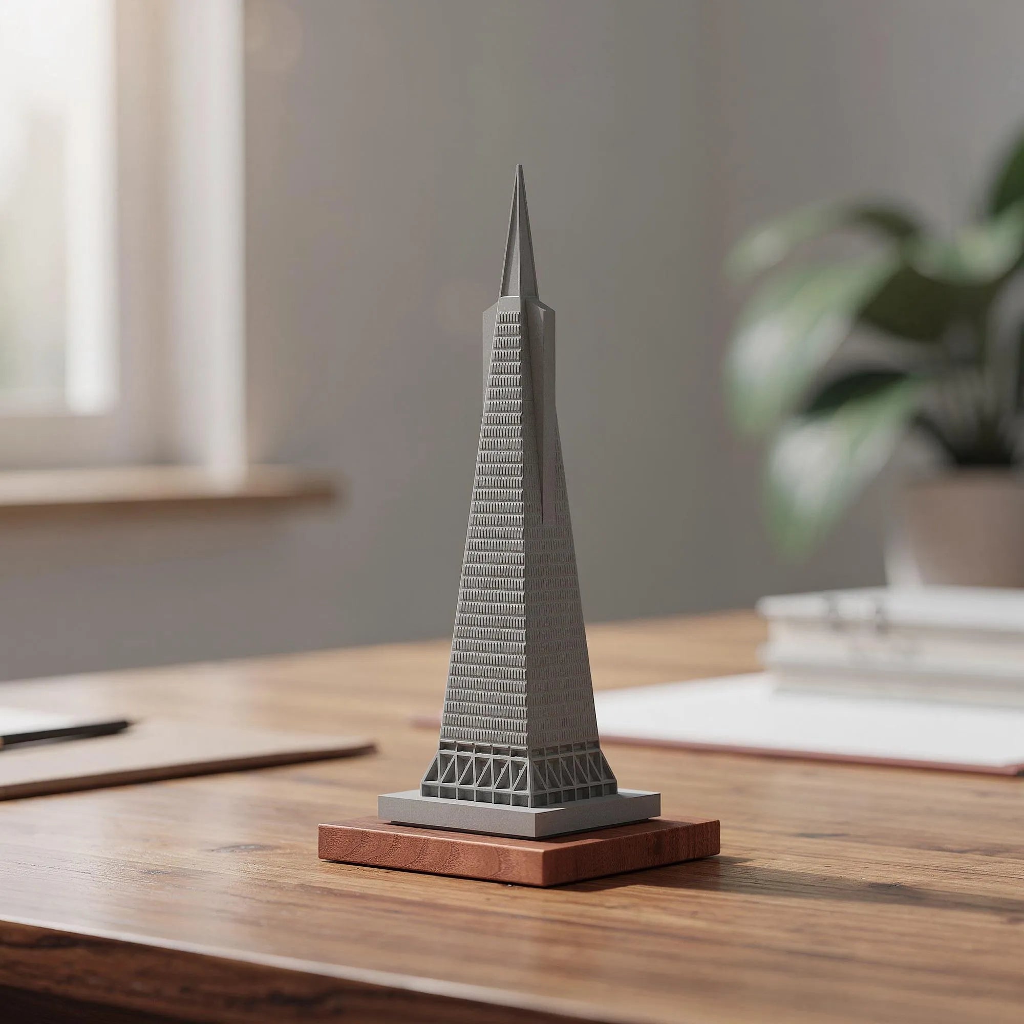 Transamerica Pyramid – concrete model, top-down view