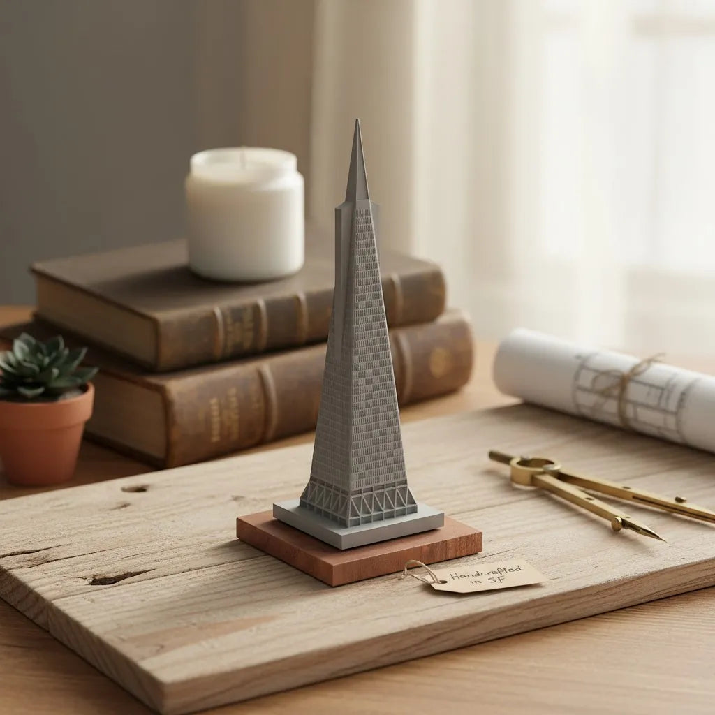 Transamerica Pyramid – architectural miniature, close-up texture detail