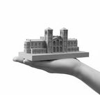 UCLA Royce Hall – architectural model concrete, shadow detail