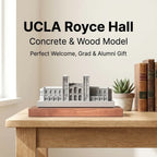 UCLA Royce Hall – handcrafted concrete miniature, front view