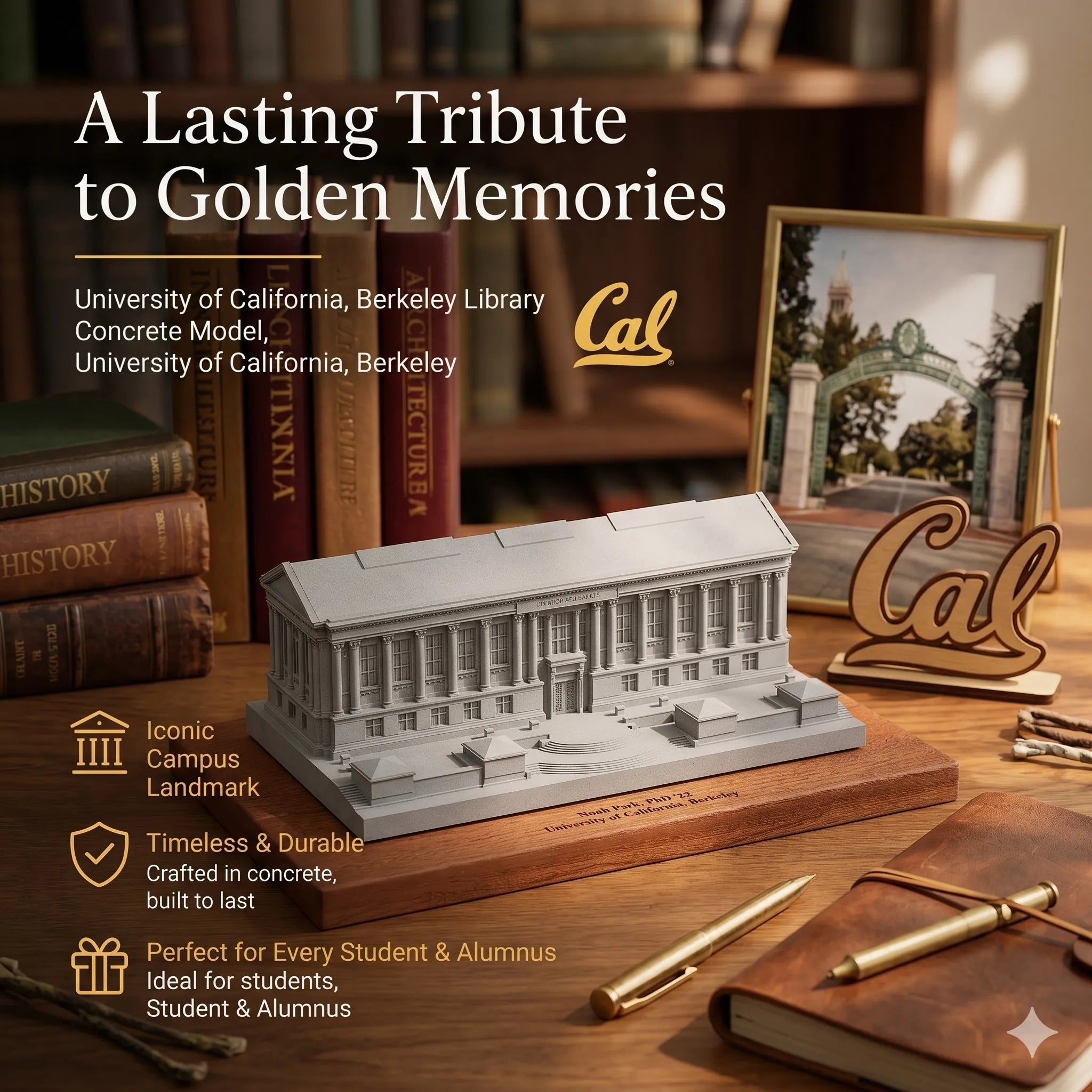UC Berkeley Campanile – concrete architectural model, hero shot