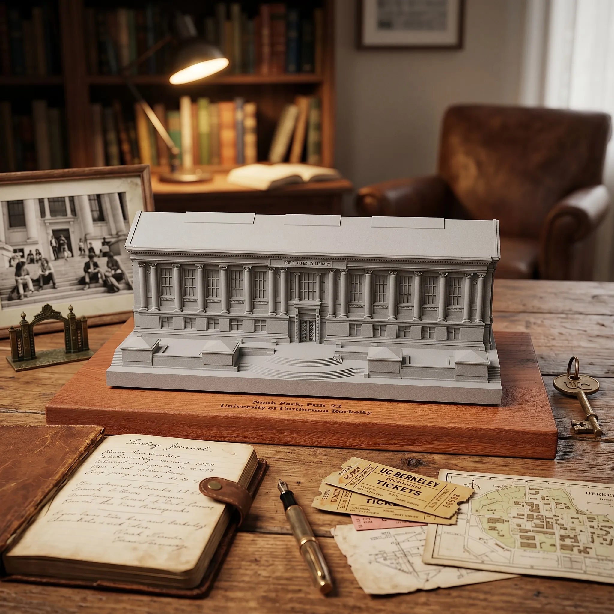 UC Berkeley Campanile – desk decor concrete replica, angled view