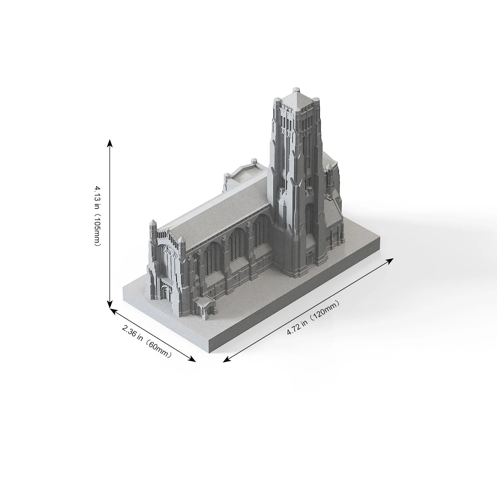 UChicago Rockefeller Chapel Concrete Model – University of Chicago Graduation Gift & Alumni Desk Decor