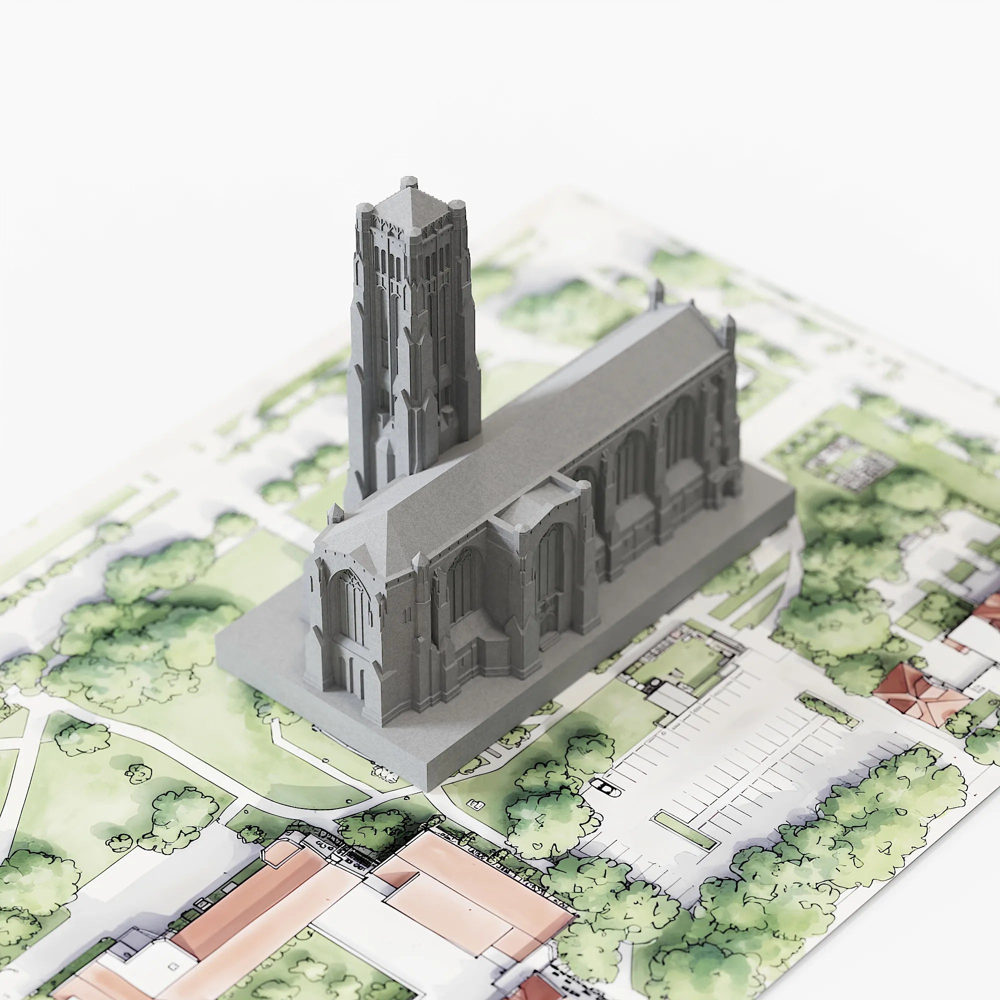 UChicago Rockefeller Chapel Concrete Model – University of Chicago Graduation Gift & Alumni Desk Decor
