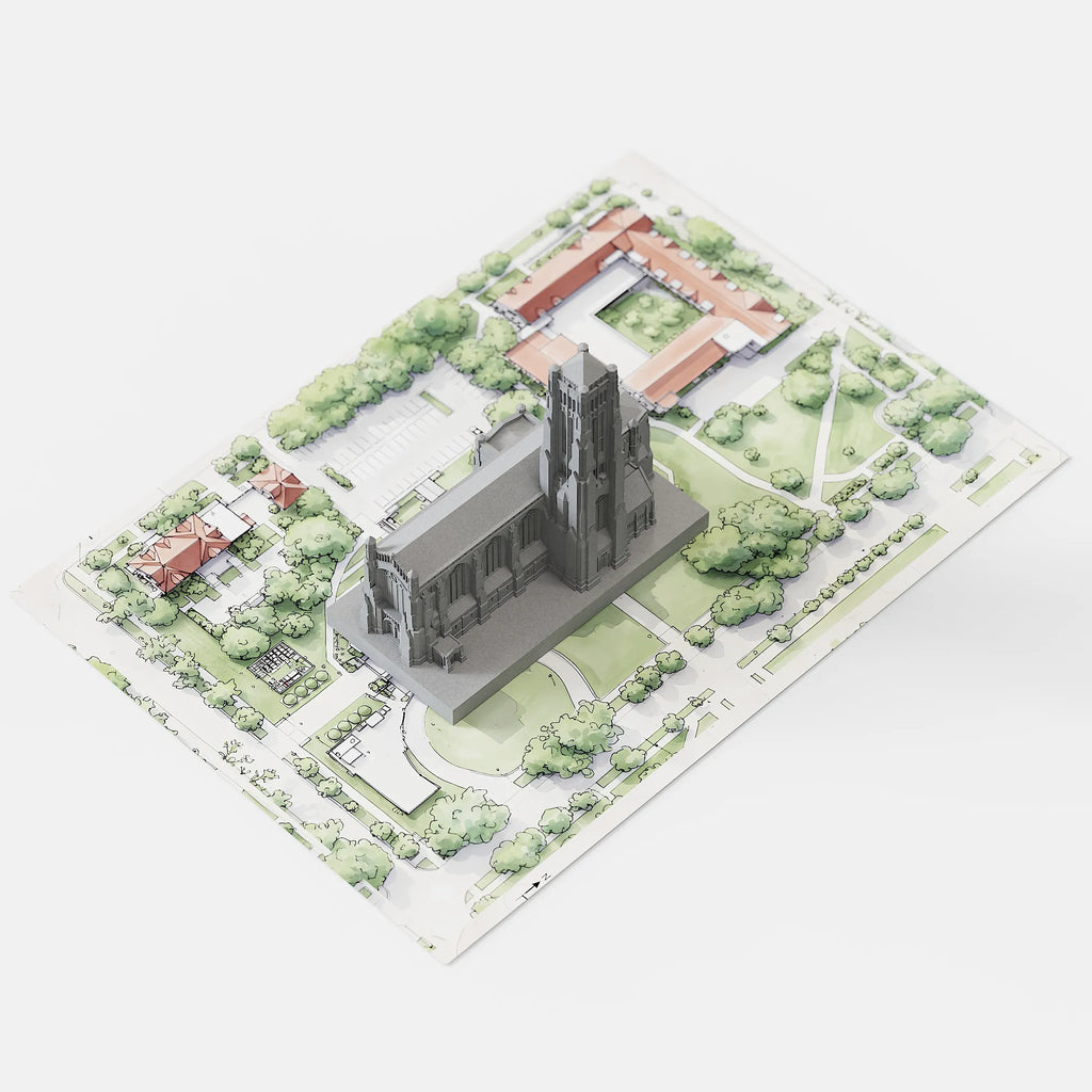 UChicago Rockefeller Chapel Concrete Model – University of Chicago Graduation Gift & Alumni Desk Decor