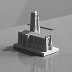 UChicago Rockefeller Chapel - architectural concrete sculpture, 45 degree view