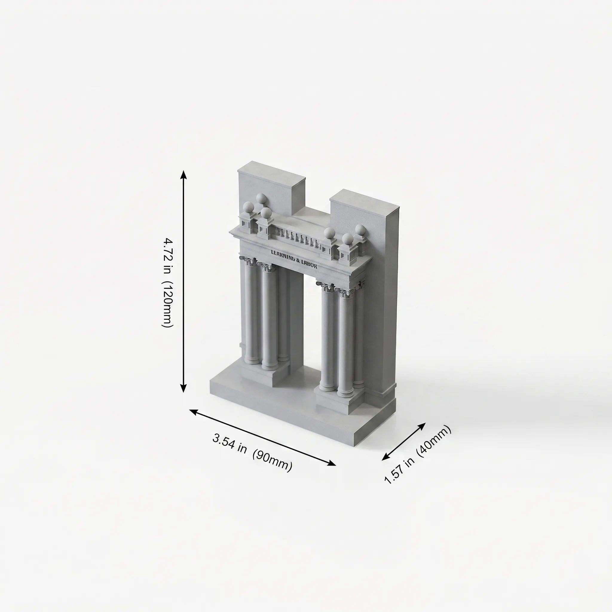 University of Illinois Hallene Gateway Model, UIUC Graduation Gift, Concrete Desktop Decor, UIUC Alumni Gift, Personalized UIUC Architecture