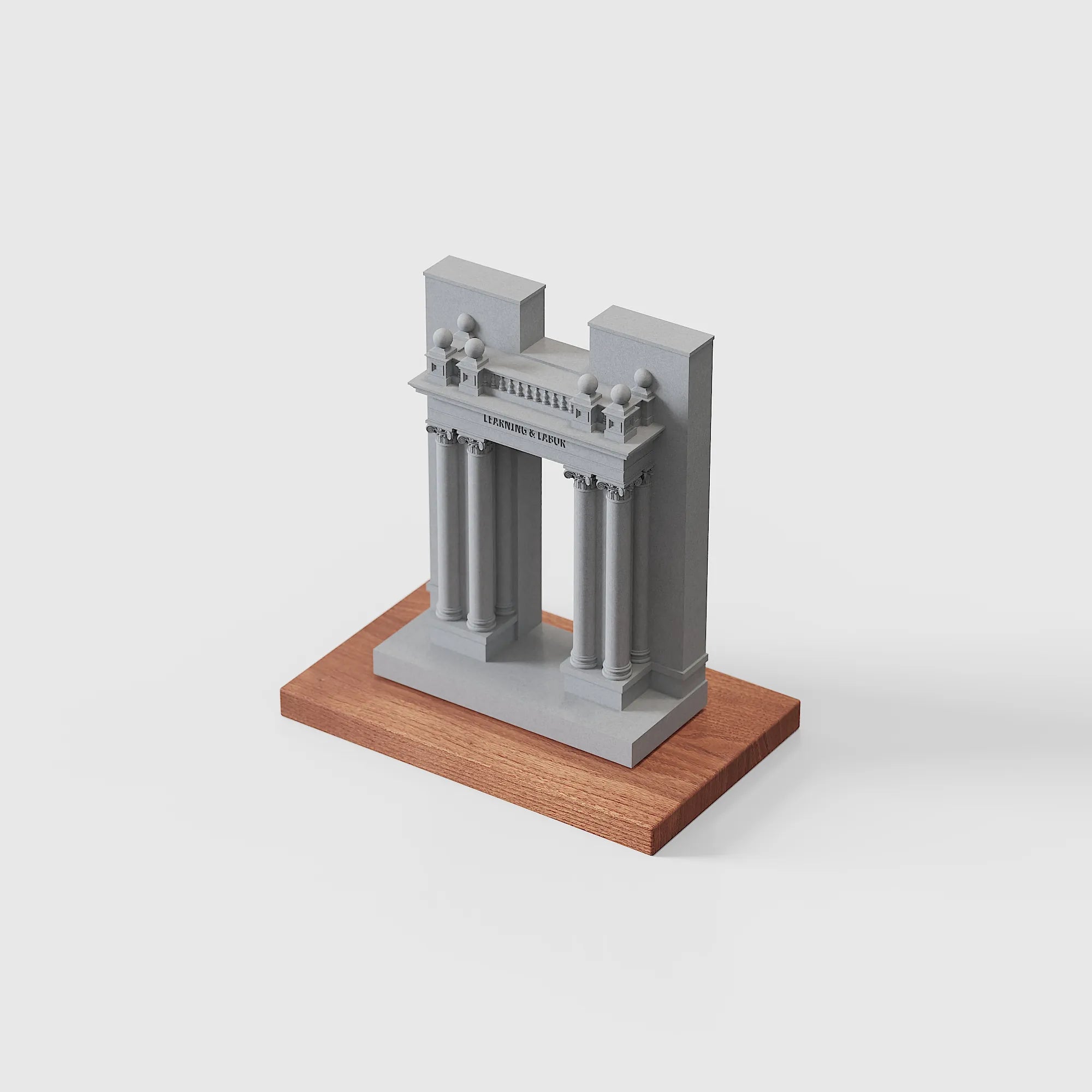 UIUC Hallene Gateway – Concretime architectural miniature, studio shot