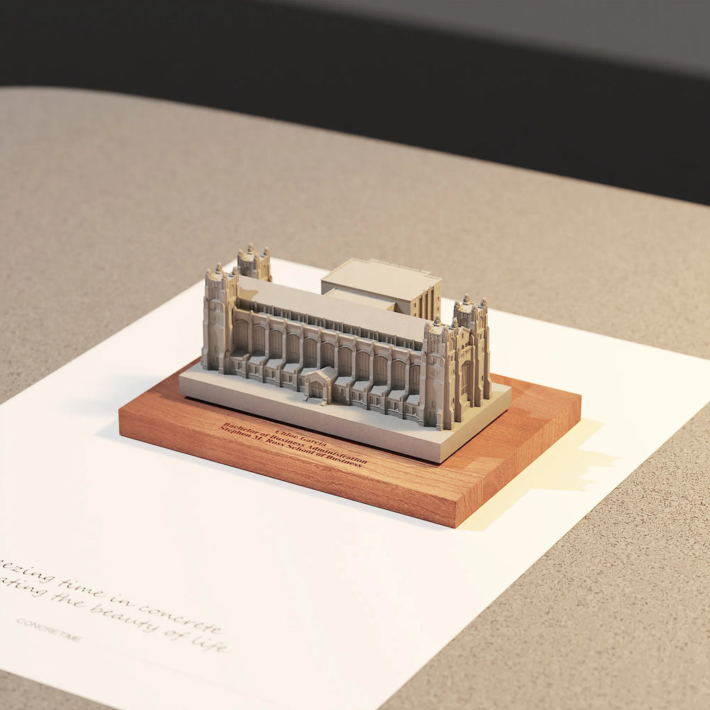 UMich Law Quadrangle – concrete model, top-down view