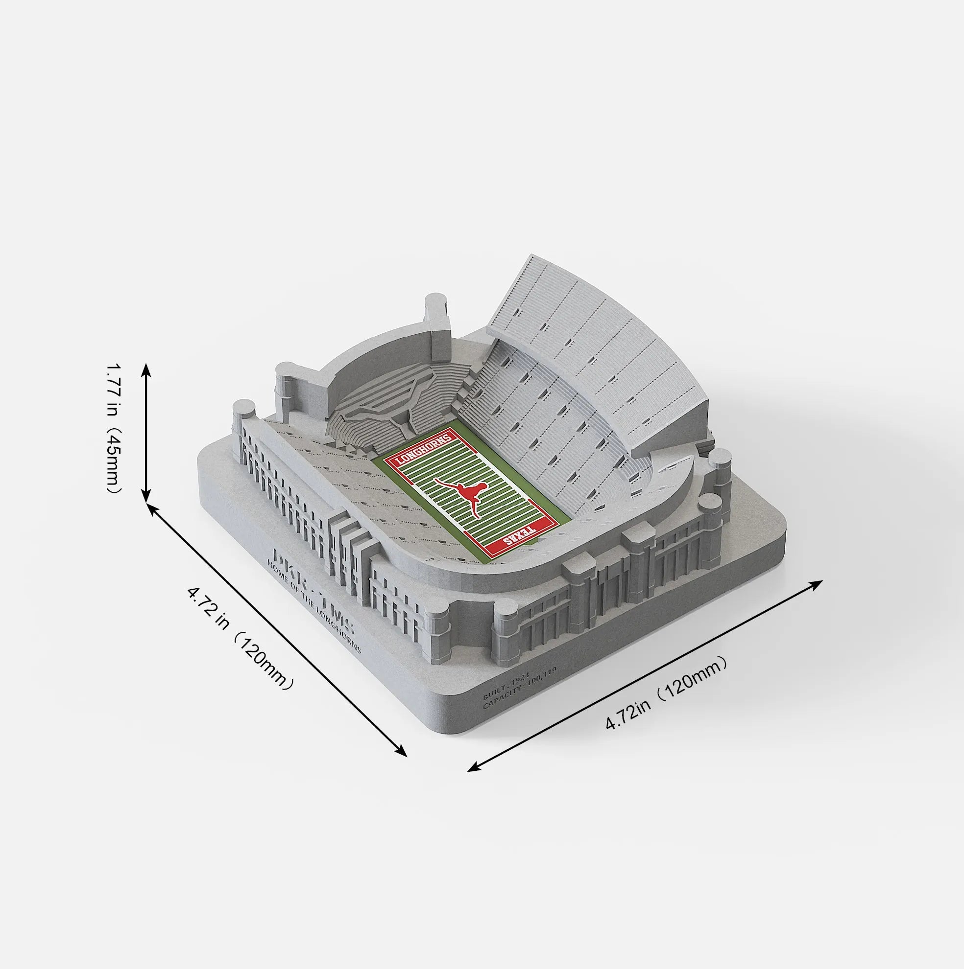 DKR-Texas Memorial Stadium Concrete Model – UT Austin Graduation Gift & Longhorns Keepsake