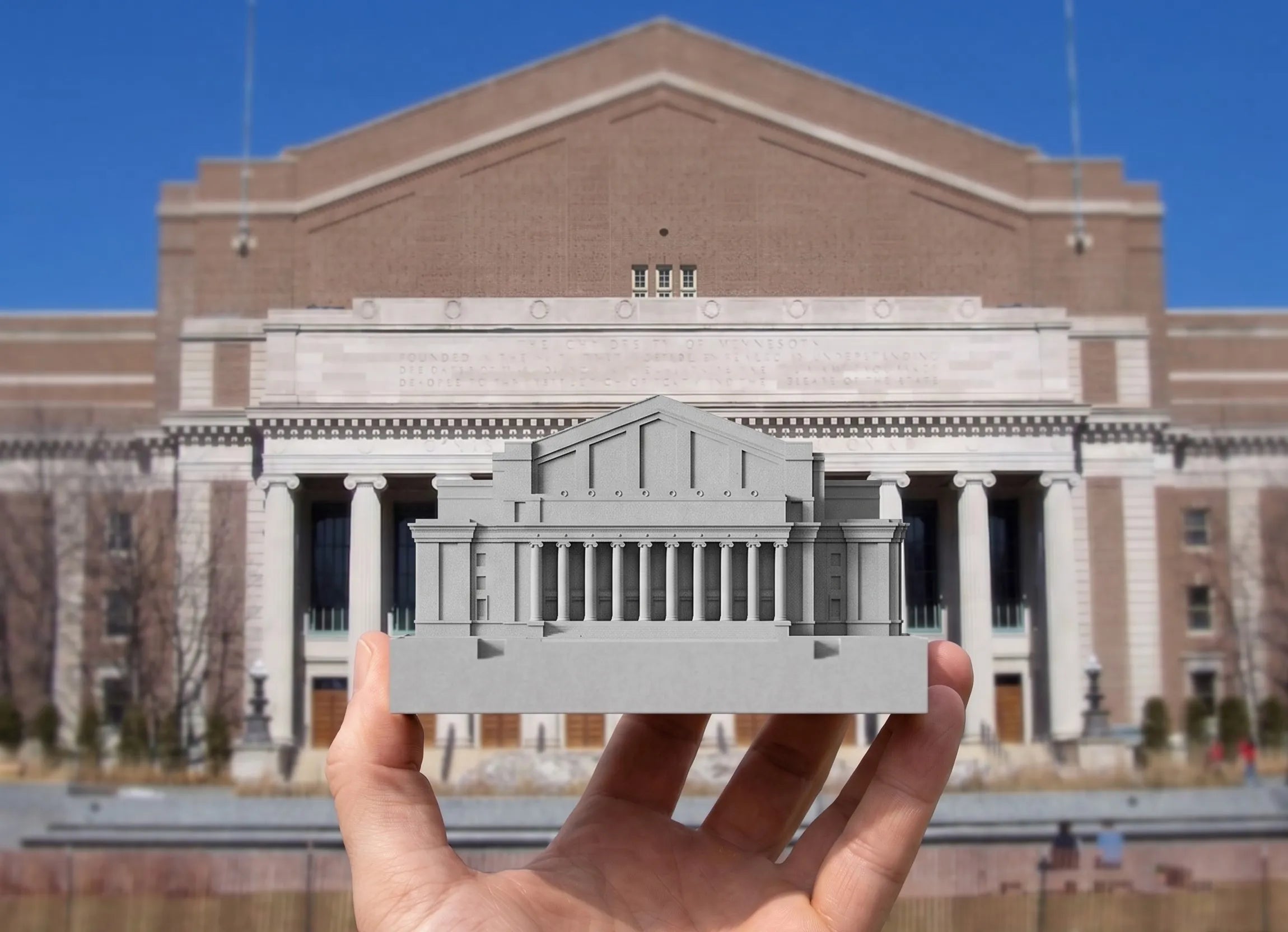 University of Minnesota Northrop Auditorium Concrete Model | UMN Graduation Gift