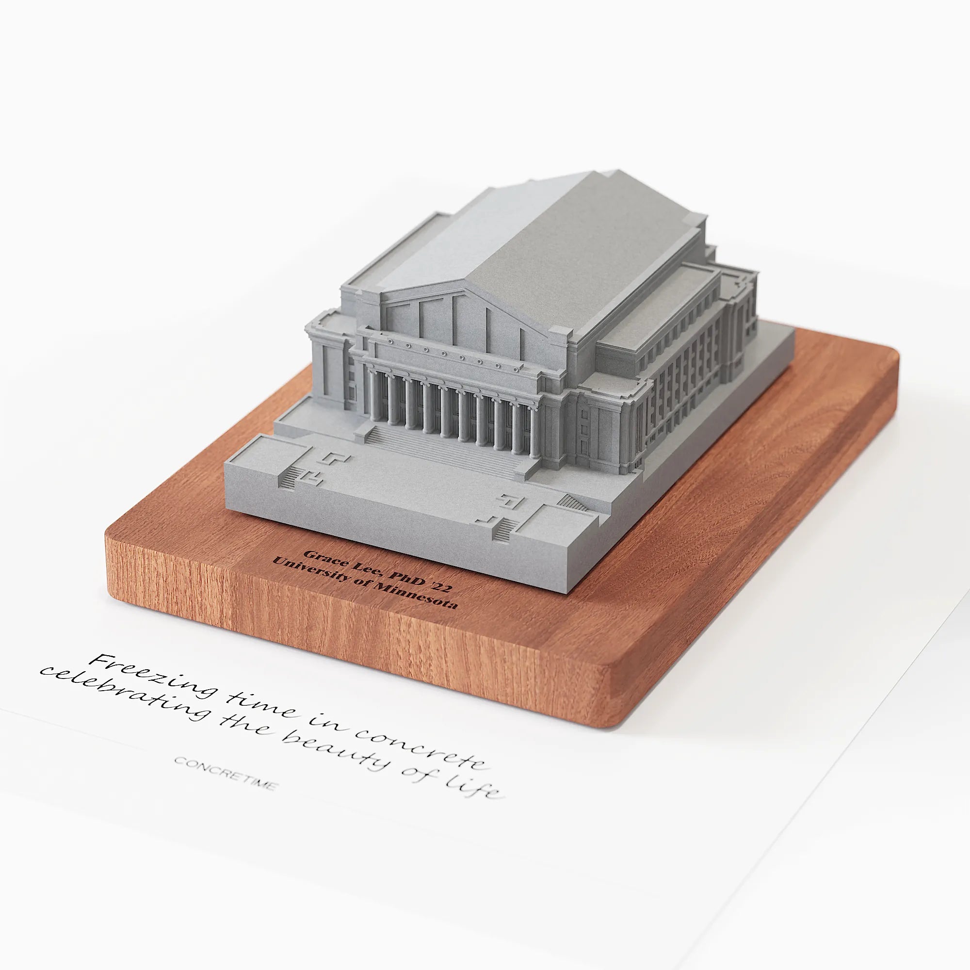 University of Minnesota Northrop Auditorium Concrete Model | UMN Graduation Gift