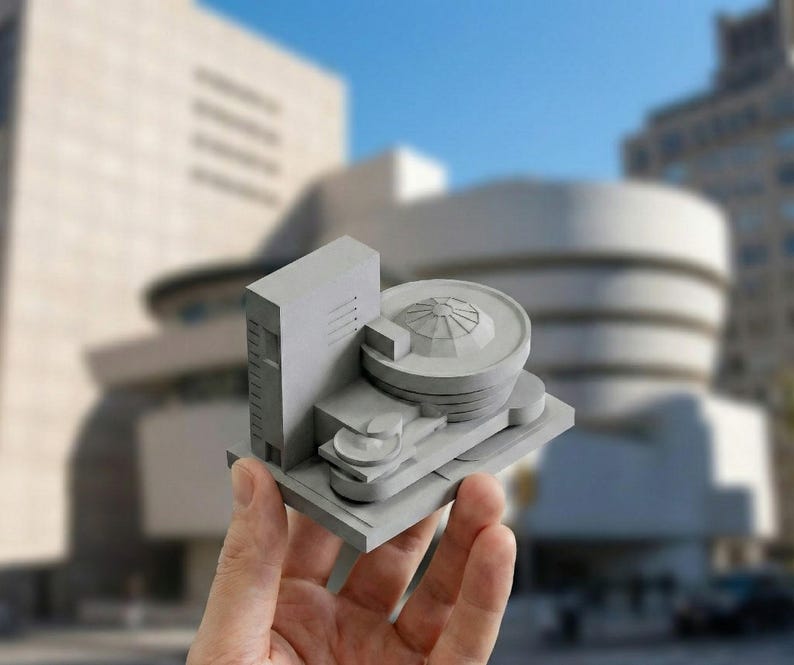 Guggenheim Museum – concrete replica, detailed side view